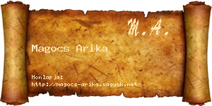 Magocs Arika névjegykártya